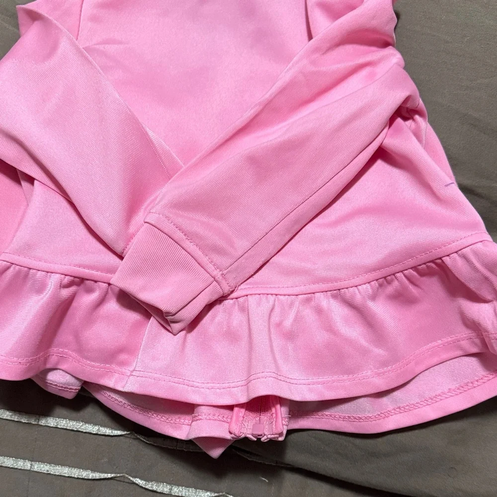 Puma Pink Girls' Ruffle Hem Track Jacket and Pants - Picture 6 of 6